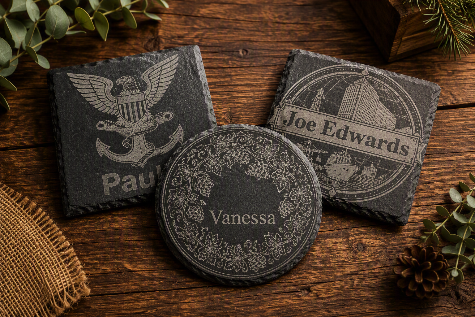 Custom Slate Coasters – Personalized Your Way
